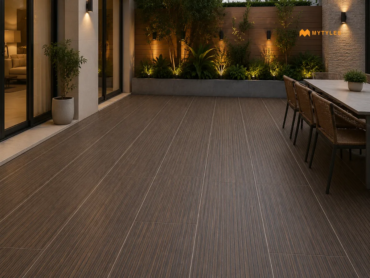 Ceramic Brown Floor Tiles in Outdoor